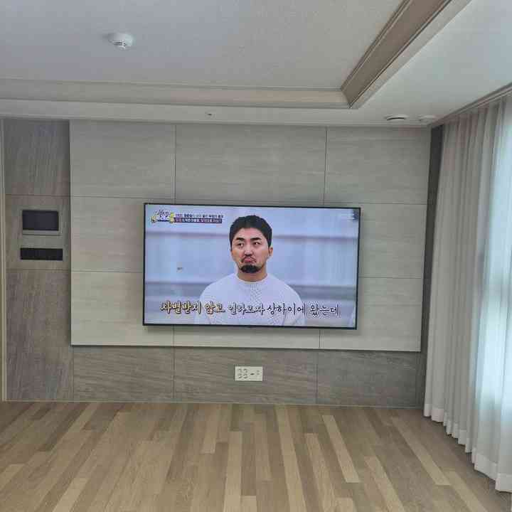 벽면 수평 벽걸이TV 설치