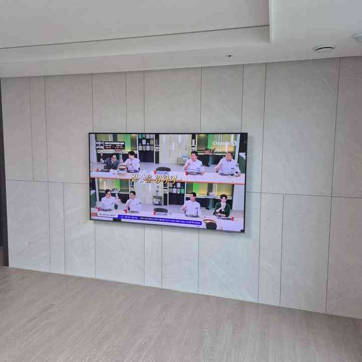 벽면 수평 벽걸이TV 설치