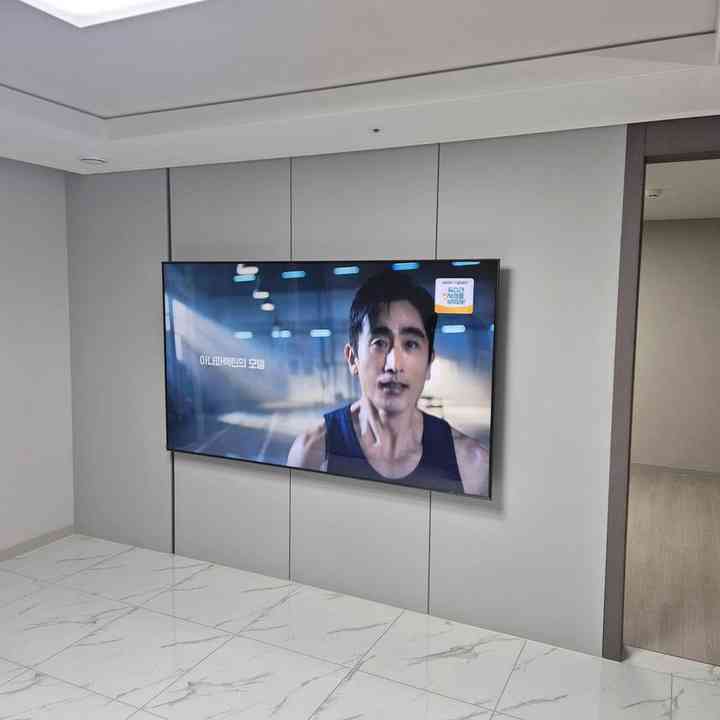 벽면 수평 벽걸이TV 설치