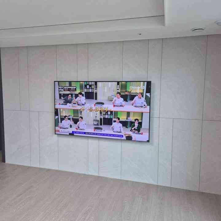 벽면 수평 벽걸이TV 설치